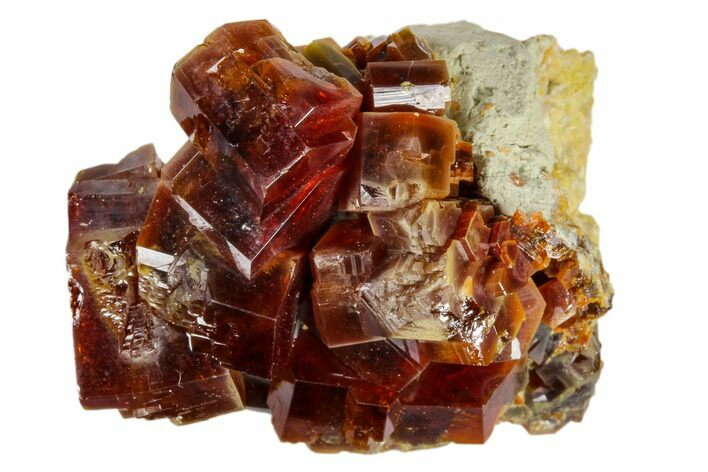 Ruby Red Vanadinite Crystal Cluster - Morocco #116760